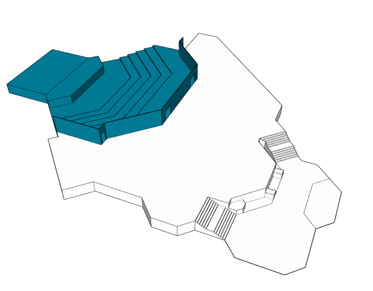 kleiner Saal abgesenkt, mit Vorbühne